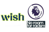 Premier League Badge &No room for racism&Wish Sponsor